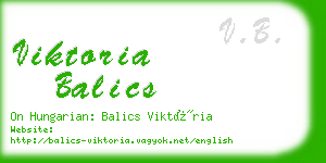 viktoria balics business card